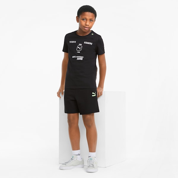 Play UV Youth Regular Fit Graphic T-Shirt, Puma Black, extralarge-IND