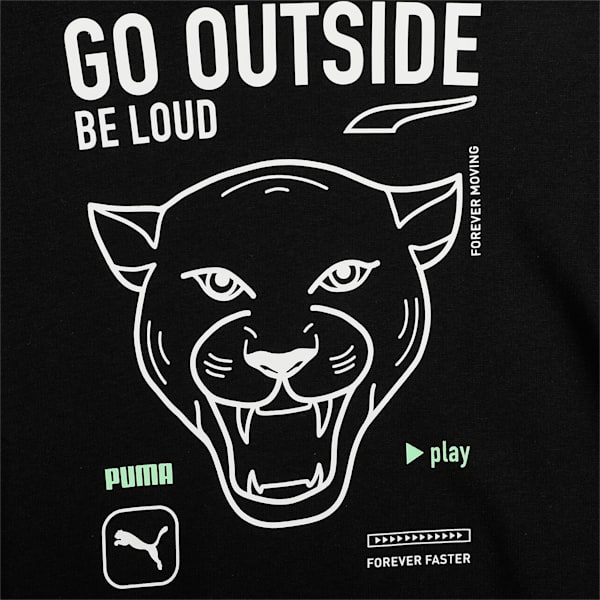 Play UV Graphic Print Youth Relaxed Fit Hoodie, Puma Black, extralarge-IND
