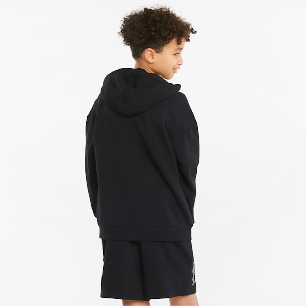Play UV Graphic Print Youth Relaxed Fit Hoodie, Puma Black, extralarge-IND