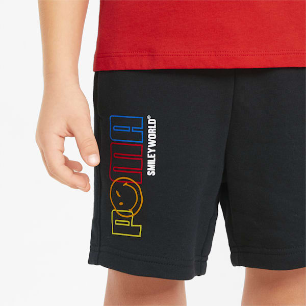 PUMA x SMILEYWORLD Kids' Shorts, Puma Black, extralarge