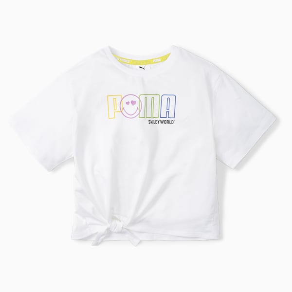 Camiseta PUMA x SMILEY WORLD para niños, Puma White, extralarge