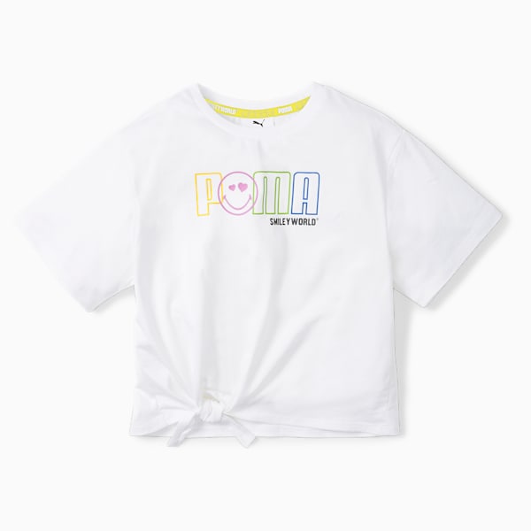 PUMA x SMILEYWORLD Kids' Tee, Puma White, extralarge