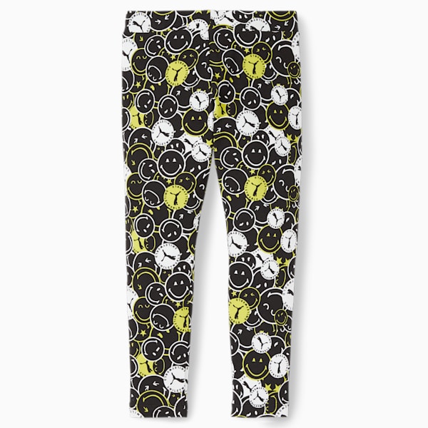 PUMA x SMILEYWORLD Printed Kids' Leggings, Puma Black, extralarge