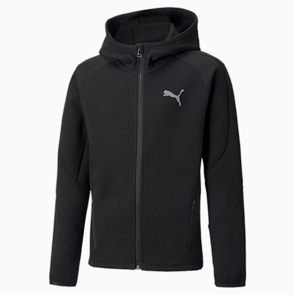 キッズ ボーイズ EVOSTRIPE フルジップ フーディー 116-164cm, Puma Black, extralarge-JPN