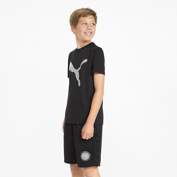 Active Sports Poly CAT Youth  T-shirt, Puma Black