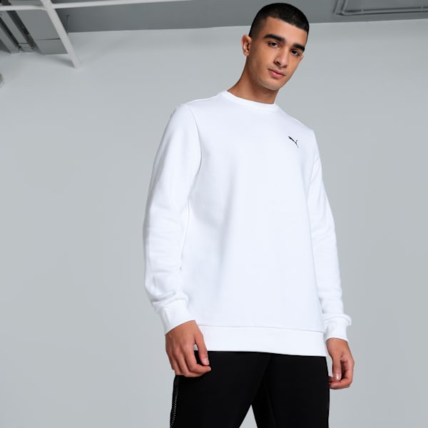 Men's Crew-Neck Sweatshirt, PUMA White, extralarge-IND