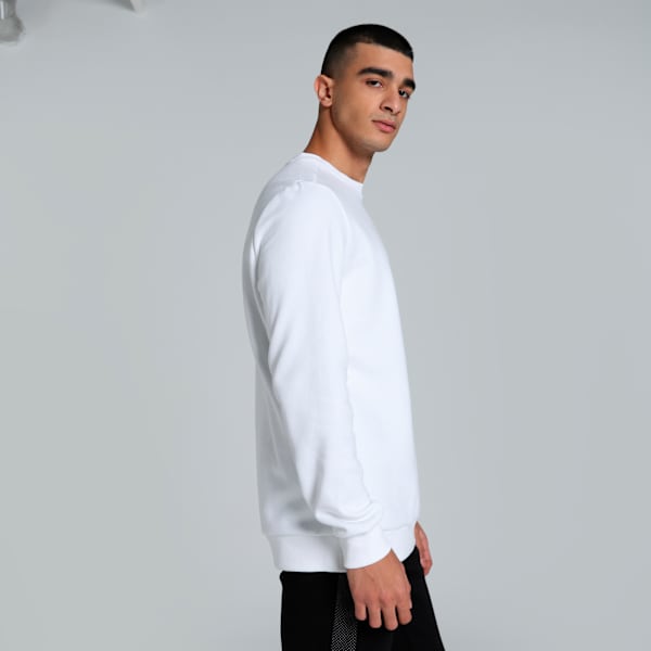 Men's Crew-Neck Sweatshirt, PUMA White, extralarge-IND