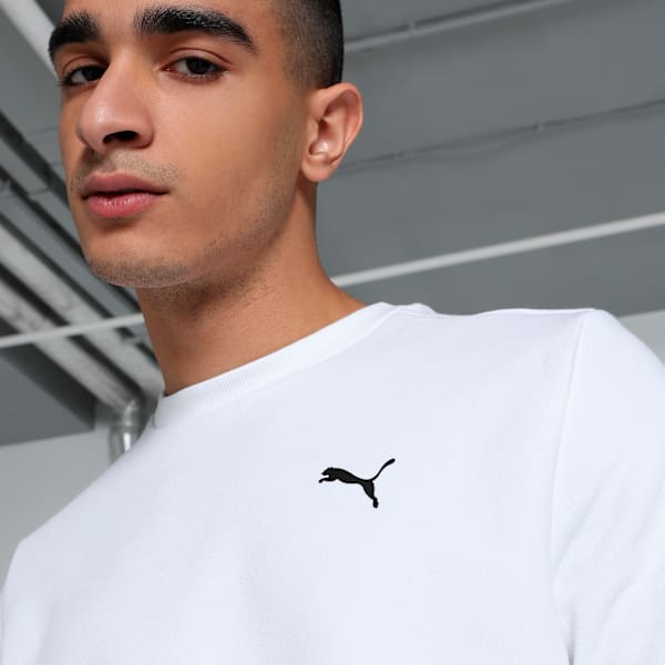 Men's Crew-Neck Sweatshirt, PUMA White, extralarge-IND