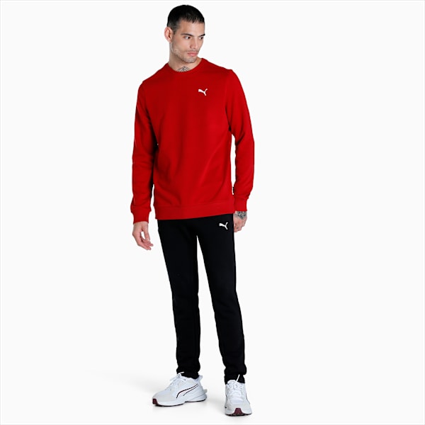 Crew Men's Regular Fit Sweatshirt, Intense Red, extralarge-IND