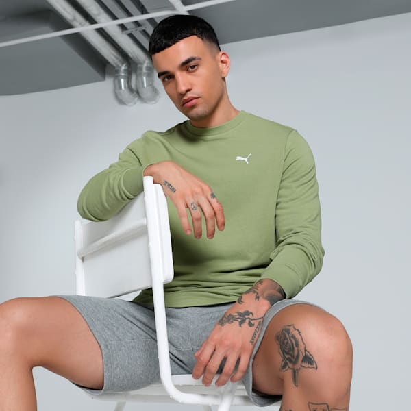 Crew Men's Regular Fit Sweatshirt, Calming Green, extralarge-IND