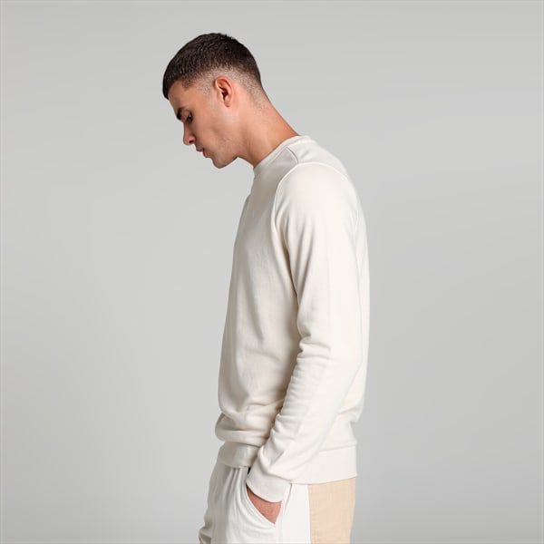 Crew Men's Regular Fit Sweatshirt, Alpine Snow, extralarge-IND