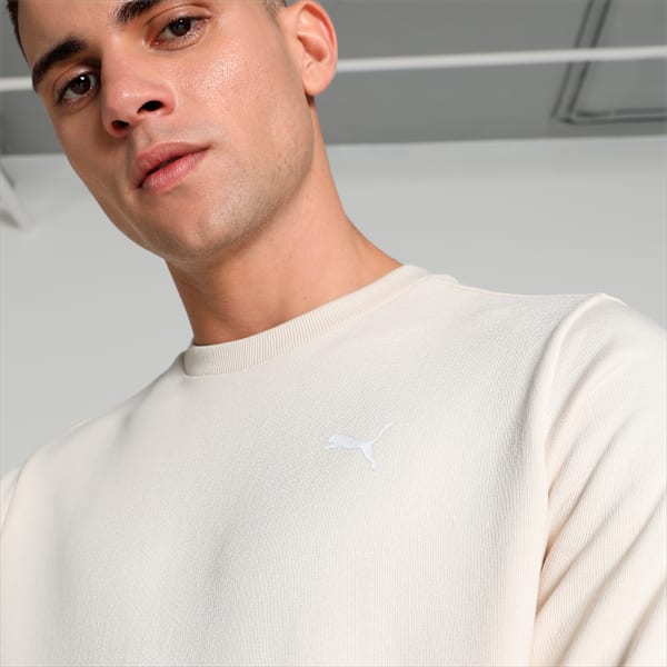 Crew Men's Regular Fit Sweatshirt, Alpine Snow, extralarge-IND