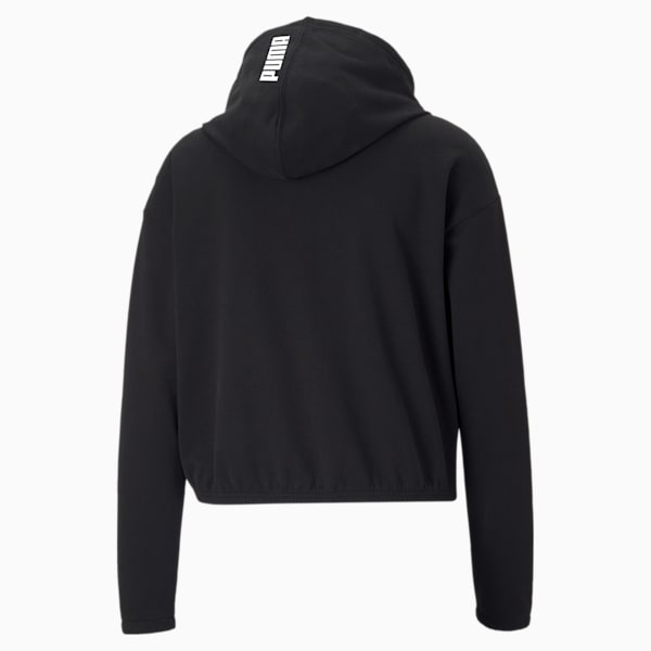 Modern Sports Full-Zip Women's Relaxed Fit Hoodie, Puma Black, extralarge-IND