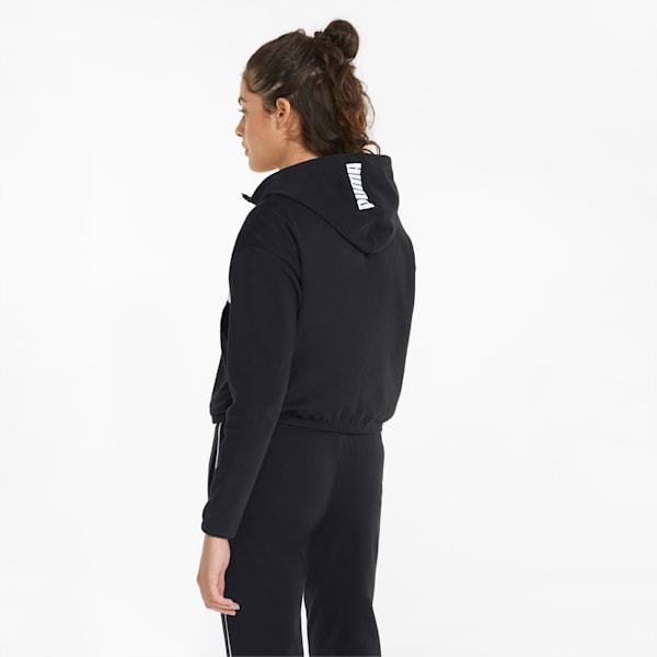 Modern Sports Full-Zip Women's Relaxed Fit Hoodie, Puma Black, extralarge-IND