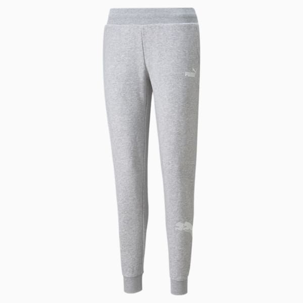 Power Graphic Women's Regular Fit Pants, Light Gray Heather, extralarge-IND