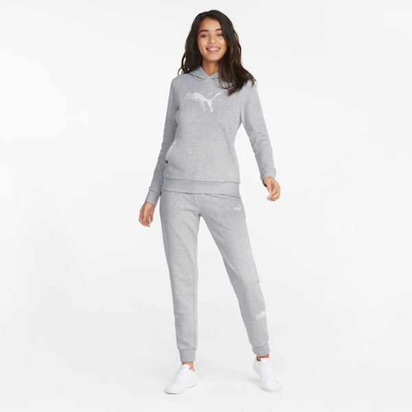 Power Graphic Women's Regular Fit Pants, Light Gray Heather, extralarge-IND