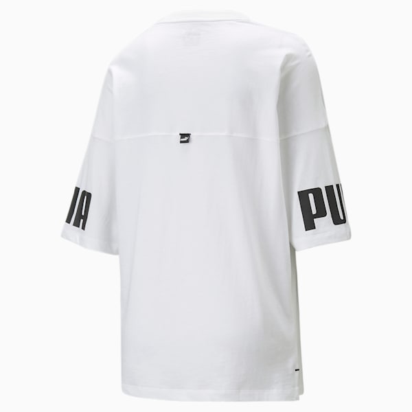 Power Colorblock Women's Tee, Puma White, extralarge