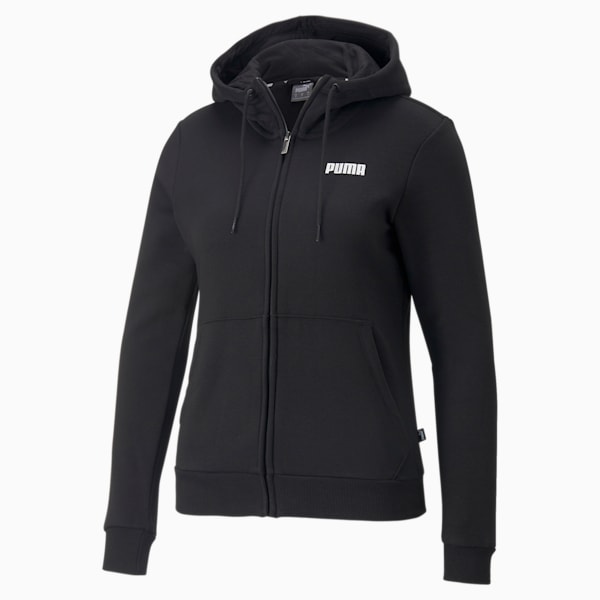 ウィメンズ ESS フルジップ フーディー, Puma Black, extralarge-JPN