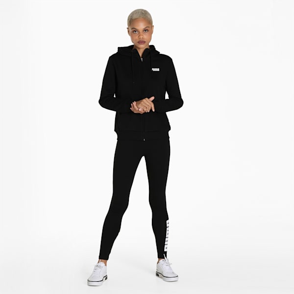 Full-Zip Women's Regular Fit Hoodie, Puma Black, extralarge-IND