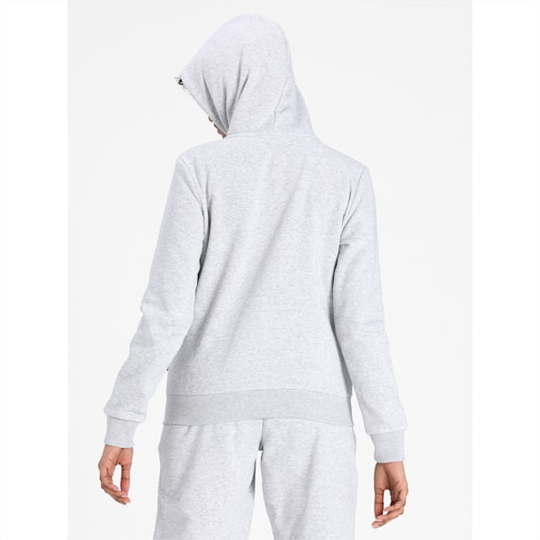 Essential Full-Zip Women's Regular Fit Hoodie, Light Gray Heather, extralarge-IND