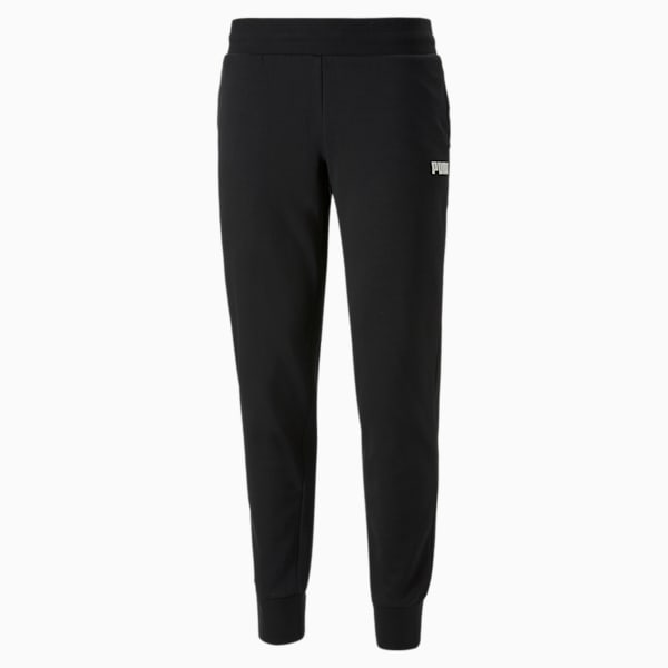 Essential Knitted Women's Closed Sweat Pants, Puma Black, extralarge-IND