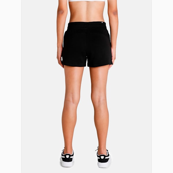 Essential Knitted Women's Regular Fit Sweat Shorts, Puma Black, extralarge-IND