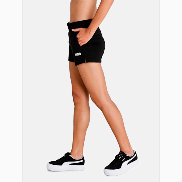 Essential Knitted Women's Regular Fit Sweat Shorts, Puma Black, extralarge-IND