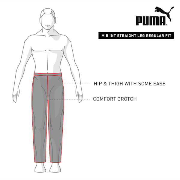 Essential Regular Fit Woven Men's Pants, Puma Black
