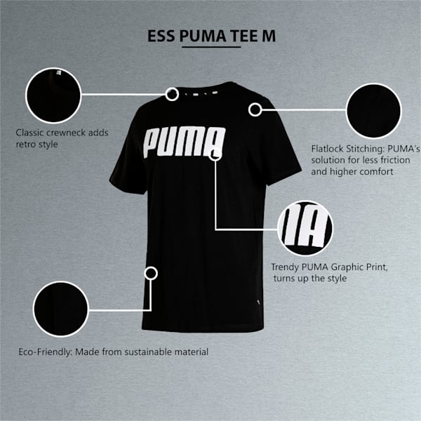 Essentials Men's Regular Fit T-Shirt, Puma Black, extralarge-IND