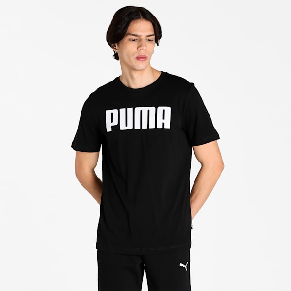 Essentials Men's Regular Fit T-Shirt, Puma Black, extralarge-IND