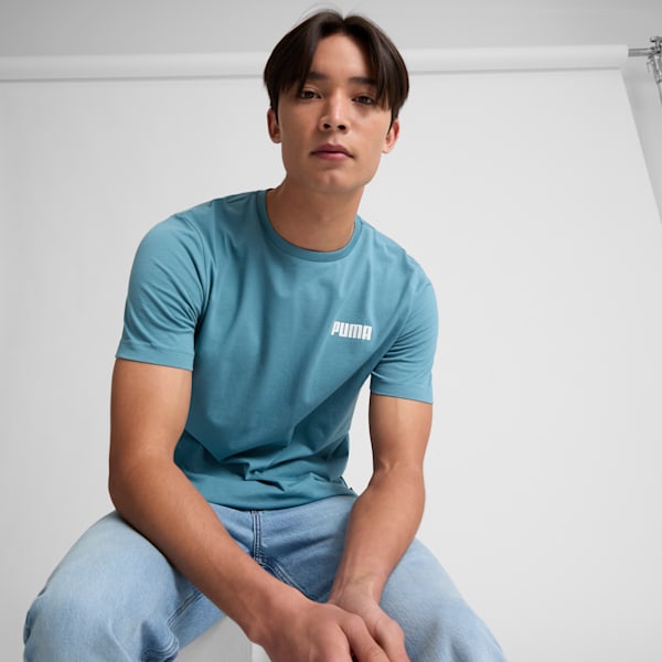 Playera para hombre Essentials Small Logo, Bold Blue, extralarge