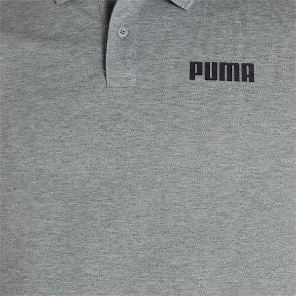 Pique Men's Regular Fit Polo, Medium Gray Heather, extralarge-IND