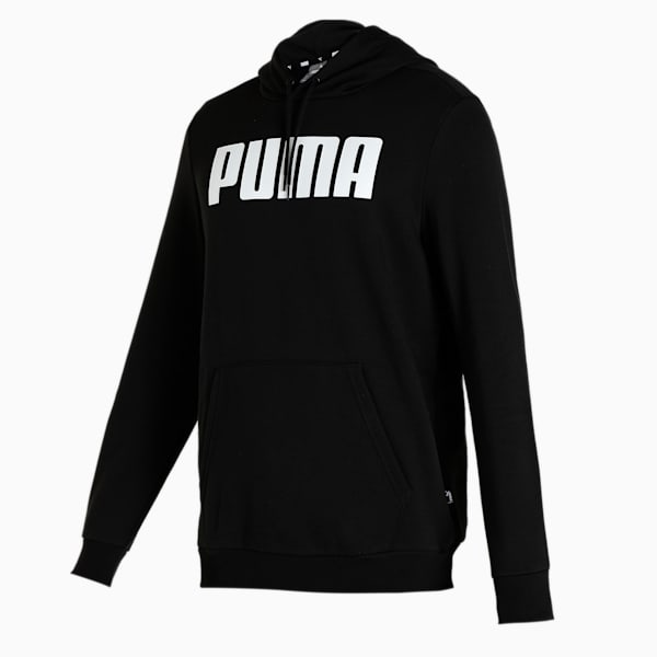 Men's Regular Fit Hooded Sweatshirt, Puma Black, extralarge-AUS