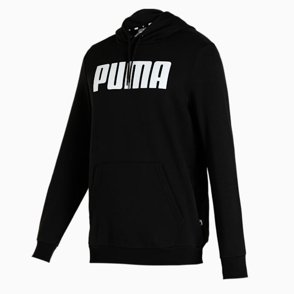 Men's Regular Fit Hooded Sweatshirt, Puma Black, extralarge-IND