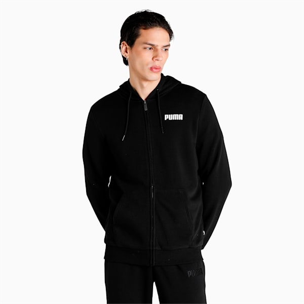 Essential Full-Zip Men's Regular Fit Hoodie, Puma Black, extralarge-IND