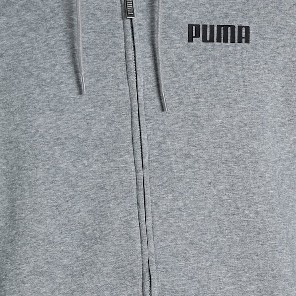 Full-Zip Men's Regular Fit Hoodie, Medium Gray Heather, extralarge-IND