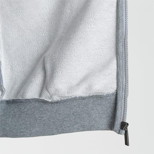 Essential Full-Zip Men's Regular Fit Hoodie, Medium Gray Heather, extralarge-IND