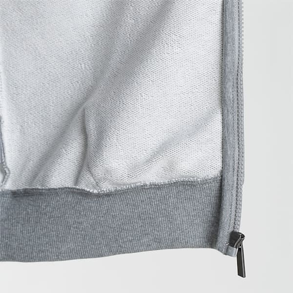 Full-Zip Men's Regular Fit Hoodie, Medium Gray Heather, extralarge-IND