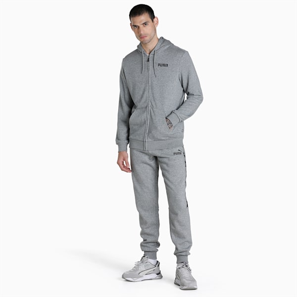 Full-Zip Men's Regular Fit Hoodie, Medium Gray Heather, extralarge-IND