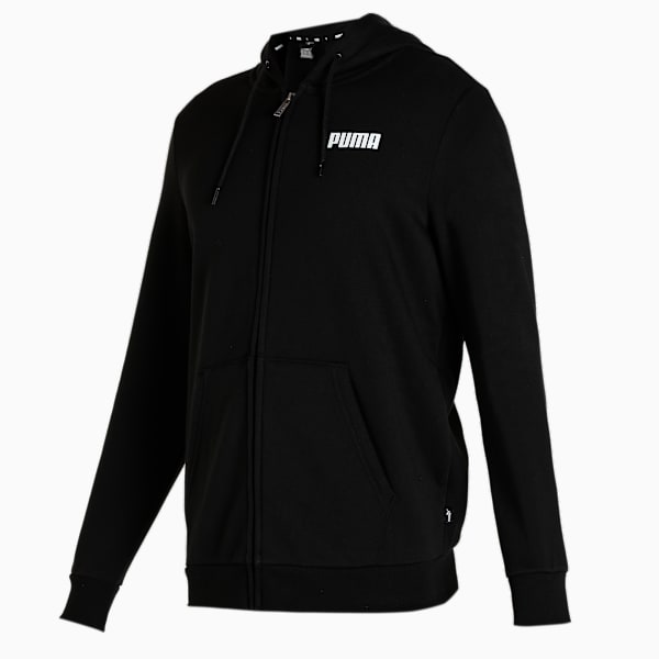 Essentials Full-Zip Full-Length Hoodie Men, Puma Black, extralarge