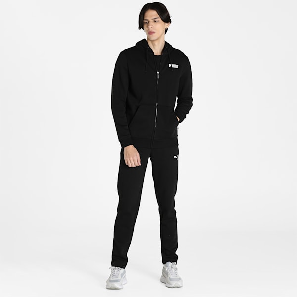 Full-Zip Men's Regular Fit Hoodie, Puma Black, extralarge-IND