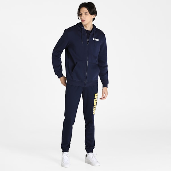 Full-Zip Men's Regular Fit Hoodie, Peacoat, extralarge-IND