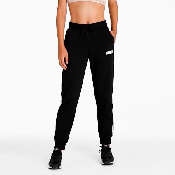 PUMA Tape Knitted Women's Regular Fit Sweat Pants, Puma Black, extralarge-IND