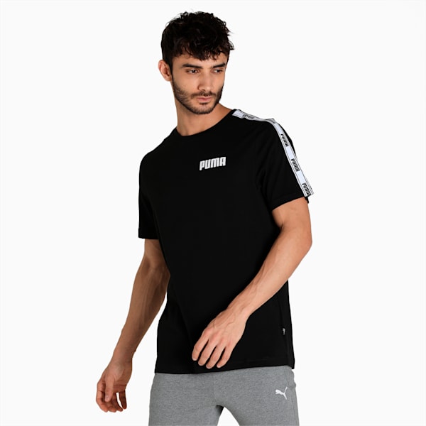PUMA Tape Men's Regular Fit T-Shirt, Puma Black, extralarge-IND