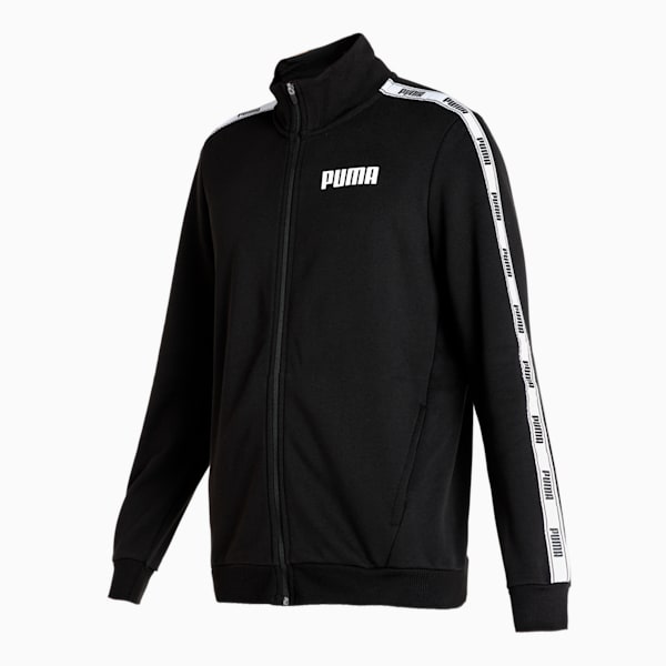 PUMA Tape Full-Zip Men's Regular Fit Sweat Shirt, Puma Black, extralarge-IND