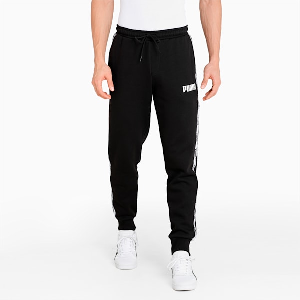PUMA Tape Knitted Men's Regular Fit Sweat Pants, Puma Black, extralarge-IND