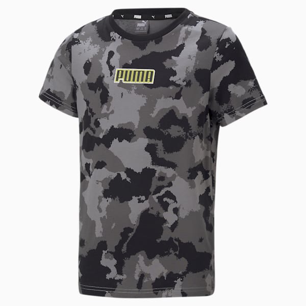 Alpha Printed Youth Regular Fit T-Shirt, Puma Black, extralarge-IND