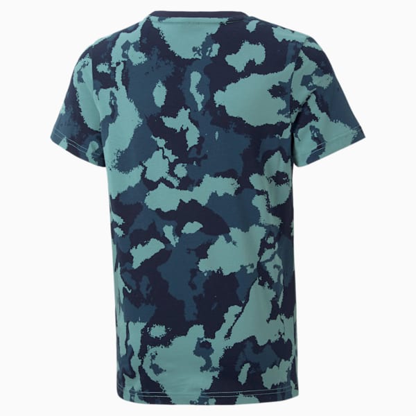Alpha Printed Youth Regular Fit T-Shirt, Mineral Blue, extralarge-IND