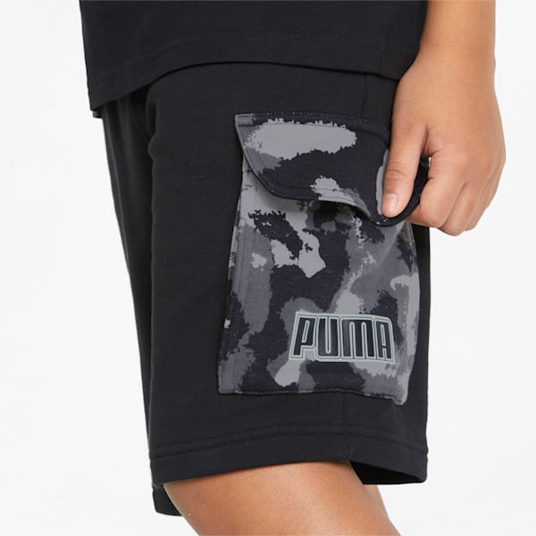 Alpha Cargo Boys' Sweat Shorts, Puma Black