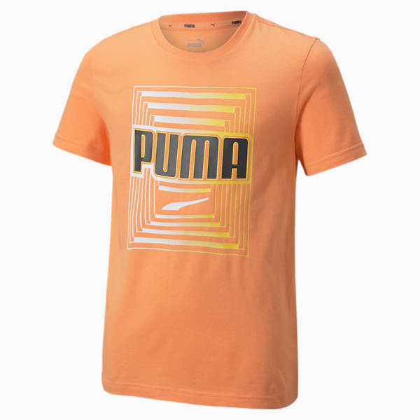 Alpha Graphic Tee JR, Deep Apricot, extralarge